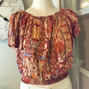 Rachel Zoe Aztec print crop top